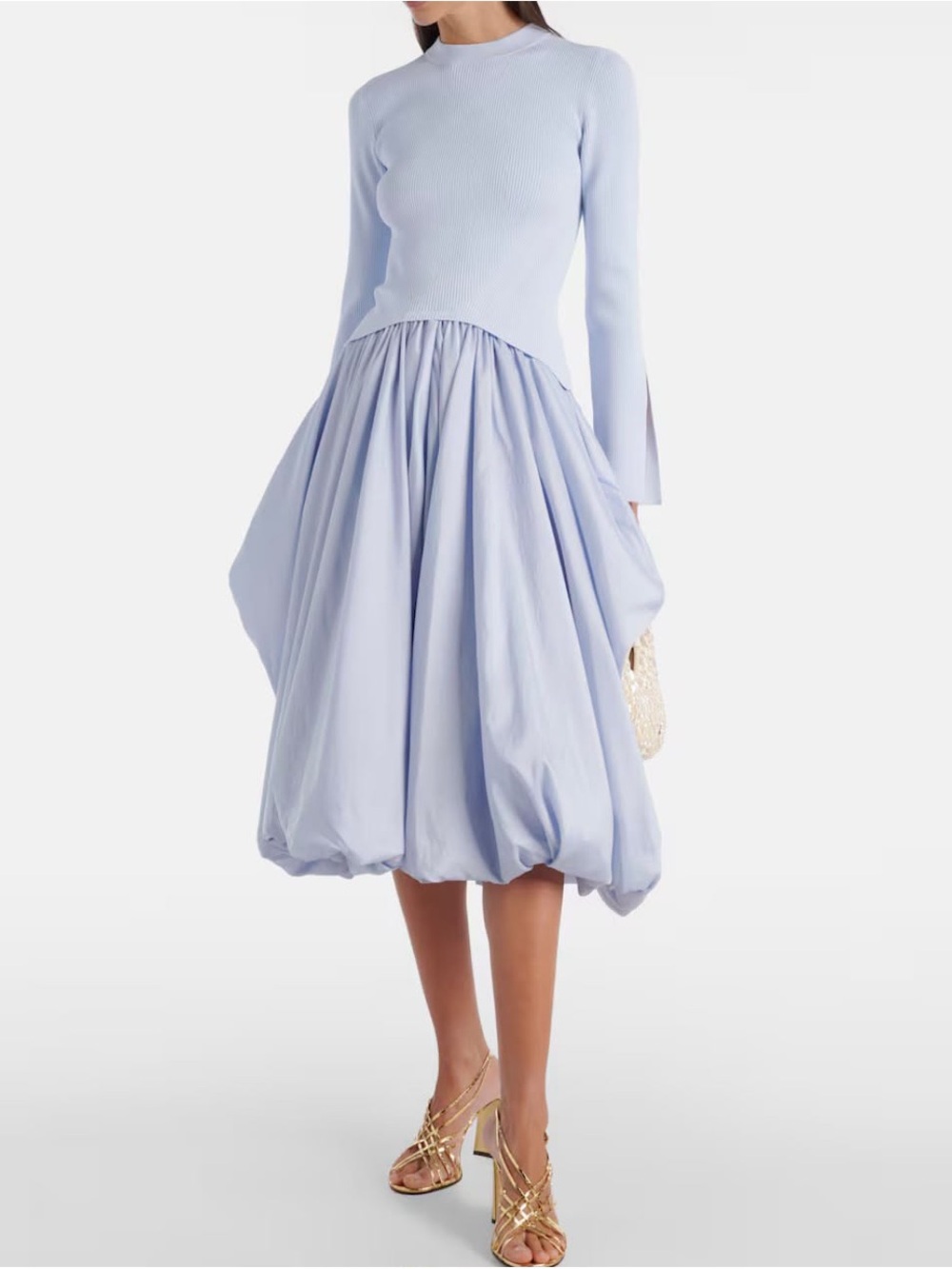 SIMKHAI
Kenlie Long Sleeve Neck Midi Dress